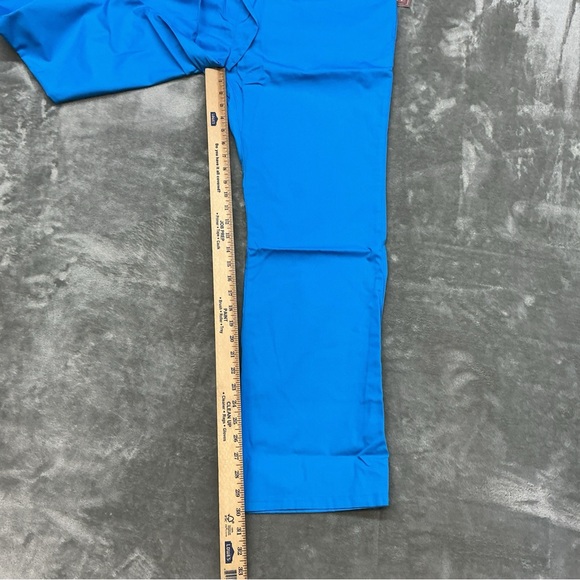 Dickies Scrub Bottoms Pants Women’s Large Easy Care Flare Solid Blue drawstring - Picture 7 of 8